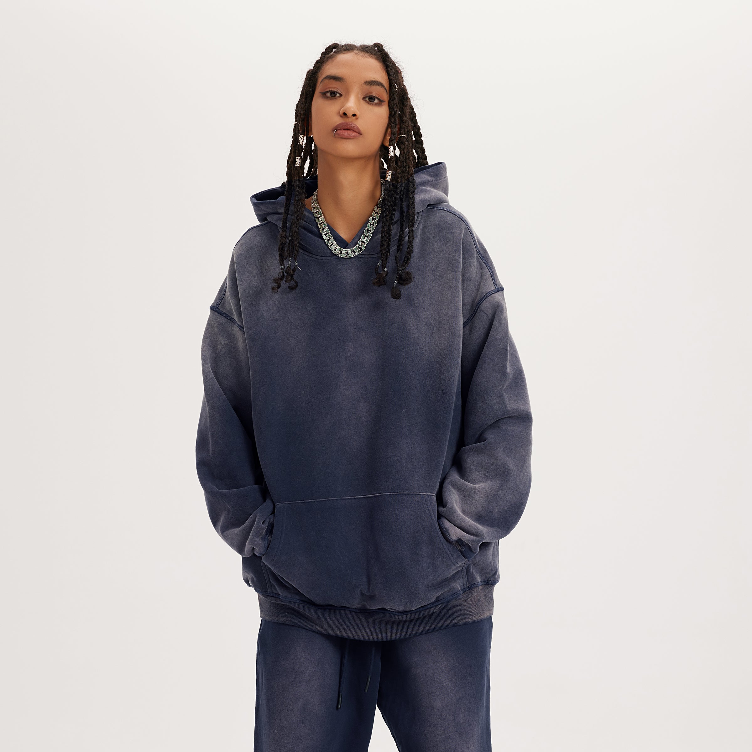 Oversized Streetwear Hoodie „Area 51“ – Alien Warning Sign Unisex - Beatwear 71