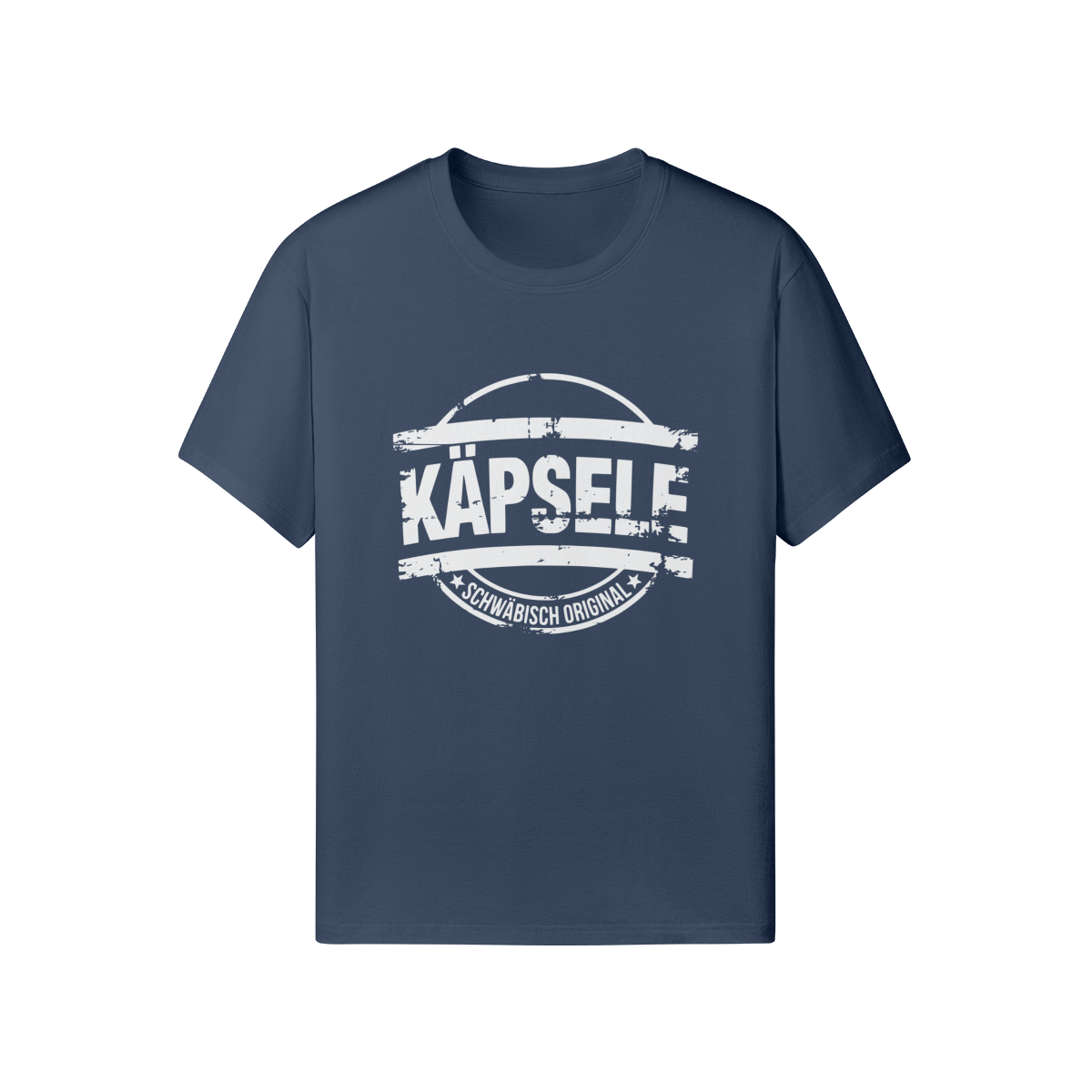 T-Shirt mit Aufdruck "Käpsele - Schwäbisch Original im Stempel-Design
