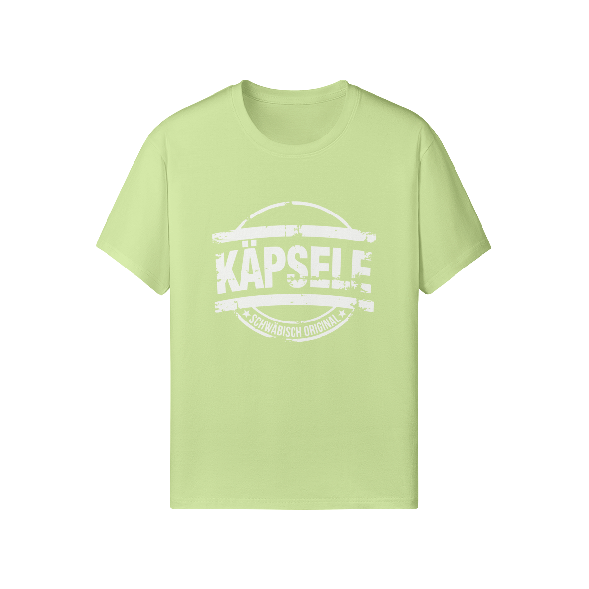 T-Shirt mit Aufdruck "Käpsele - Schwäbisch Original im Stempel-Design