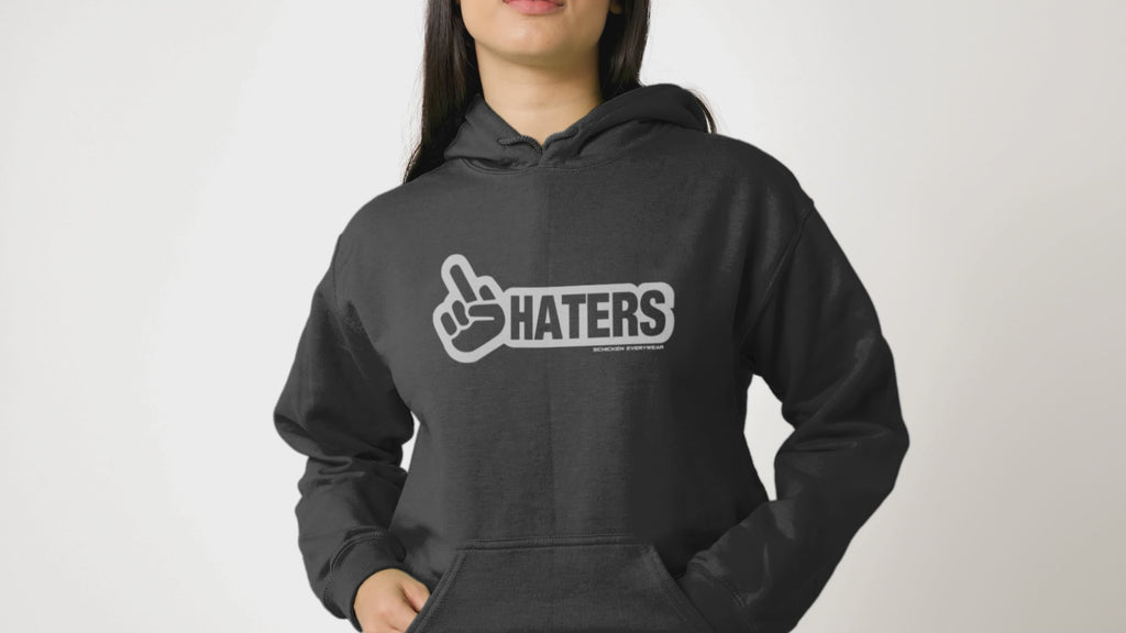 Oversized Streetwear Hoodie „Haters“ – Urban Statement Unisex