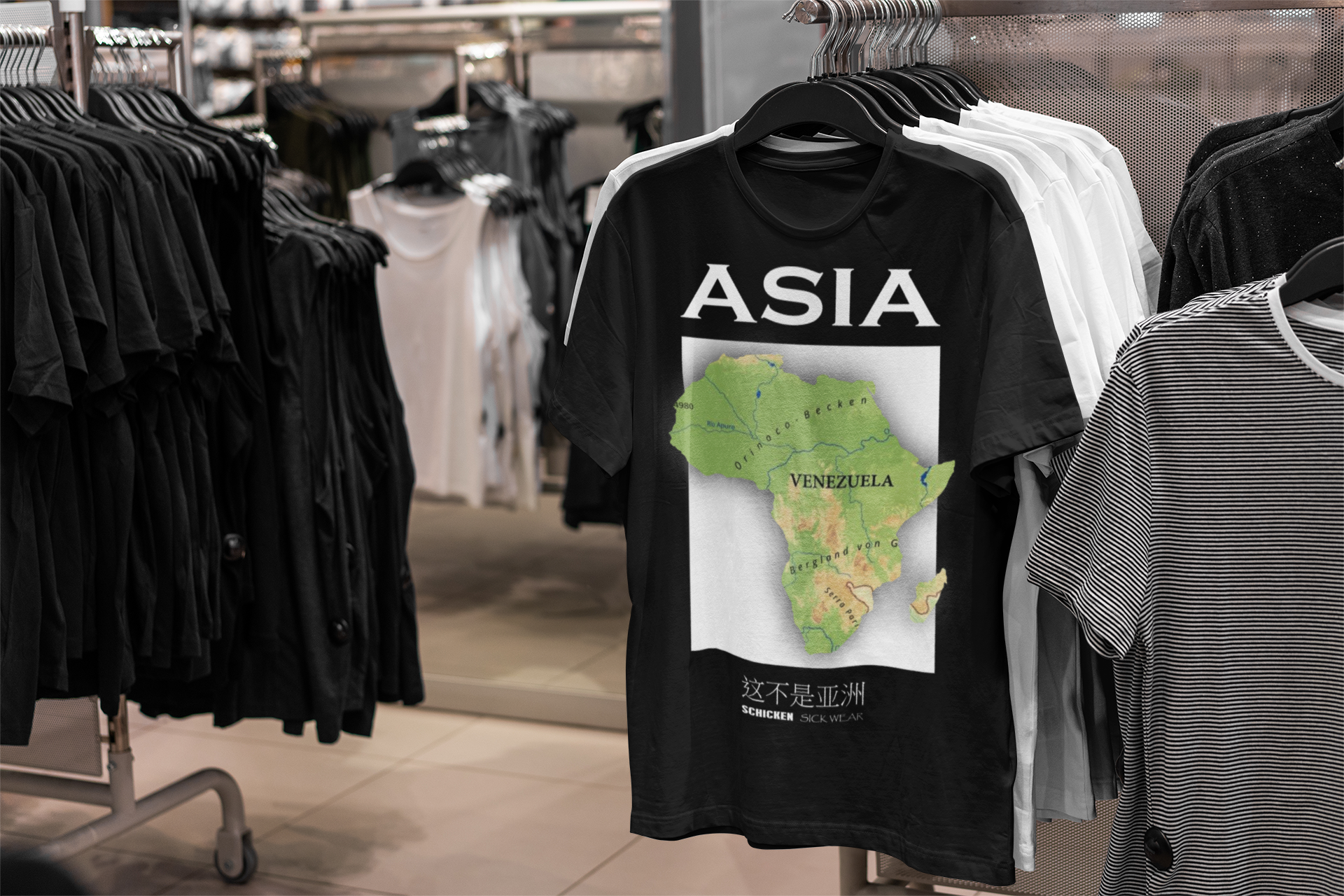 Oversized Streetwear T-Shirt „Asia World Map“ – Culture Graphic Unisex - Beatwear 71