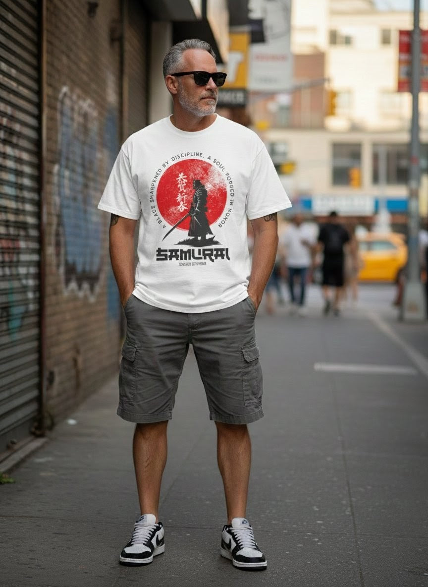 Japanisches "Samurai" T-Shirt - Vintage Design - Streetwear - Beatwear 71