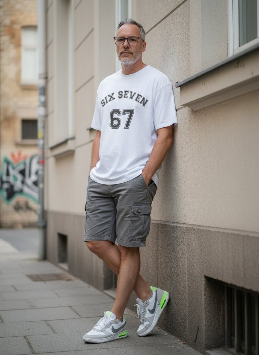 Virales „67 / Six Seven“ Meme aus Rap- & Internetkultur. Oversized Unisex T-Shirt mit Basketball- & Slang-Vibe. - Beatwear 71