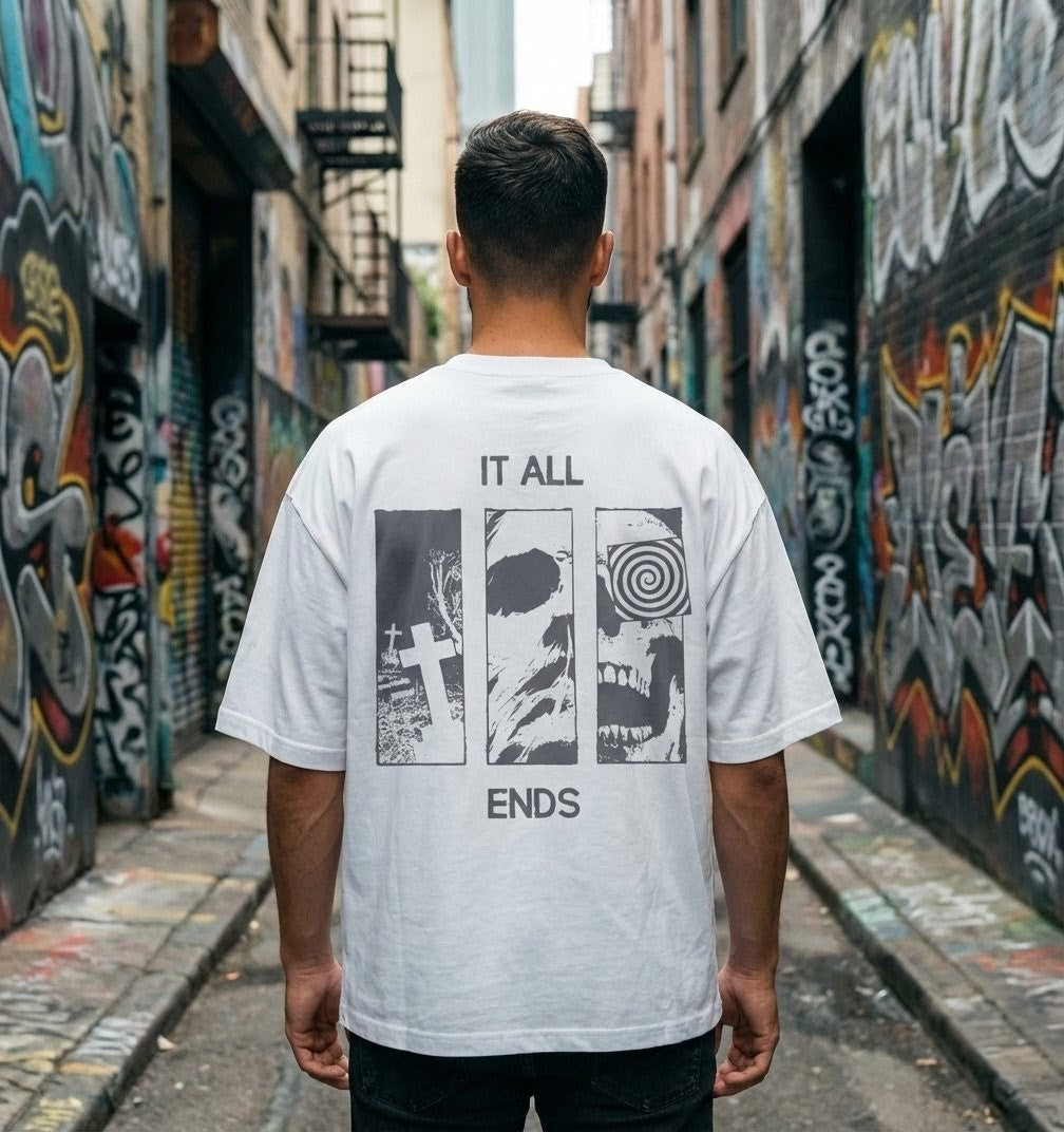 It All Ends – Dark Graphic T-Shirt - Beatwear 71