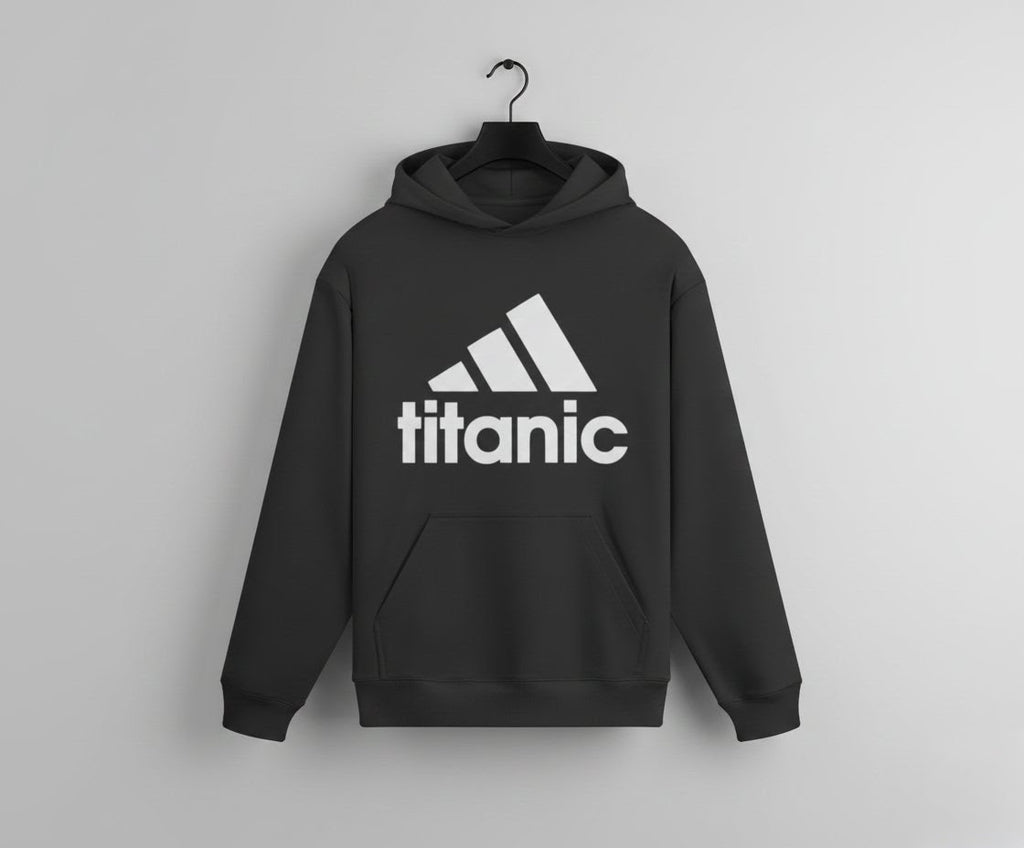Oversized Streetwear Hoodie „Titanic“ – Parody Logo Print Unisex - Beatwear 71