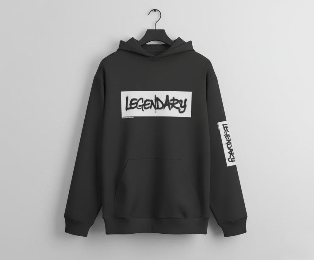 Oversized Streetwear Hoodie „Legendary“ – Logo Print Unisex - Beatwear 71