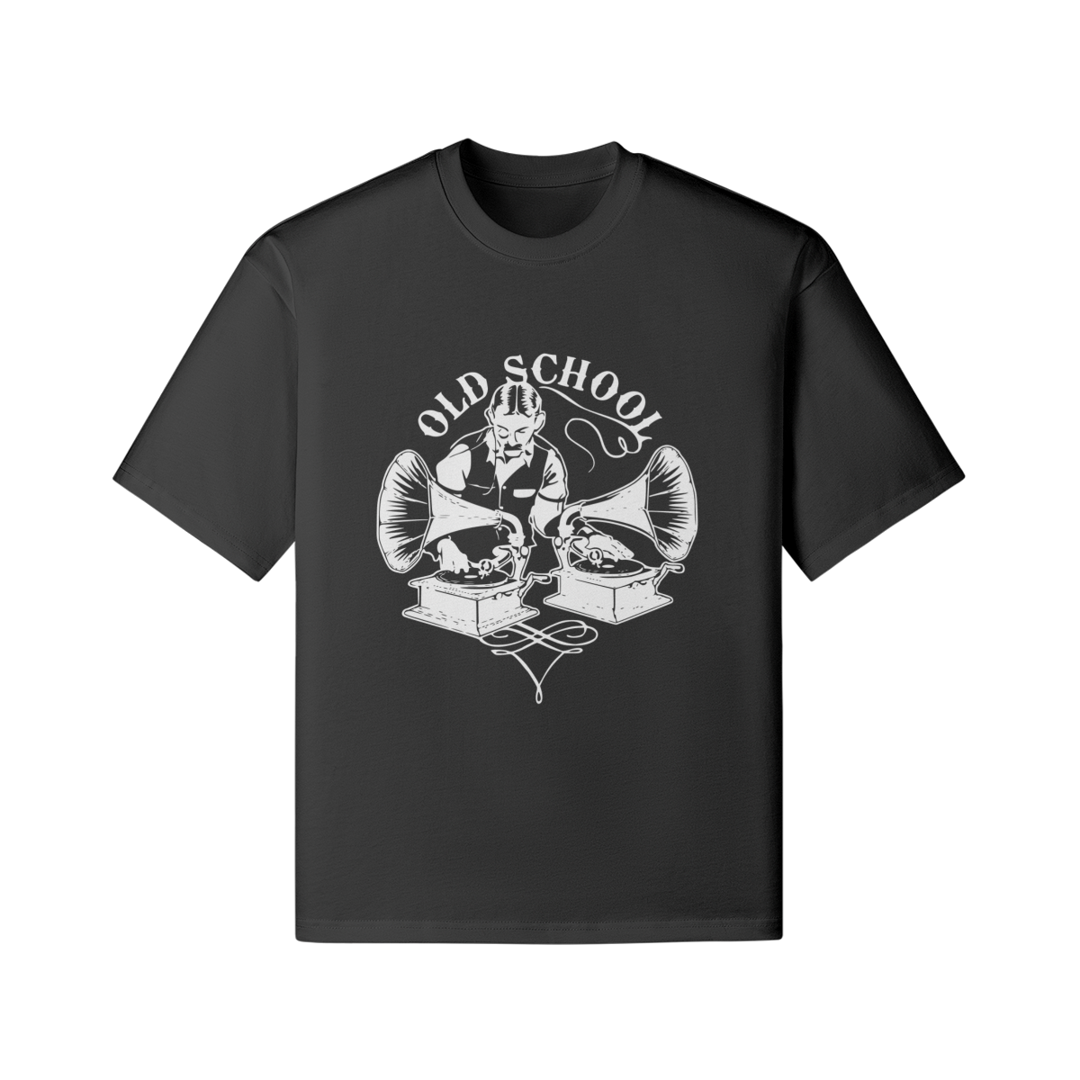 Oversized Streetwear Deejay T-Shirt „Oldschool“ – Graphic Rap Print Unisex - Beatwear 71