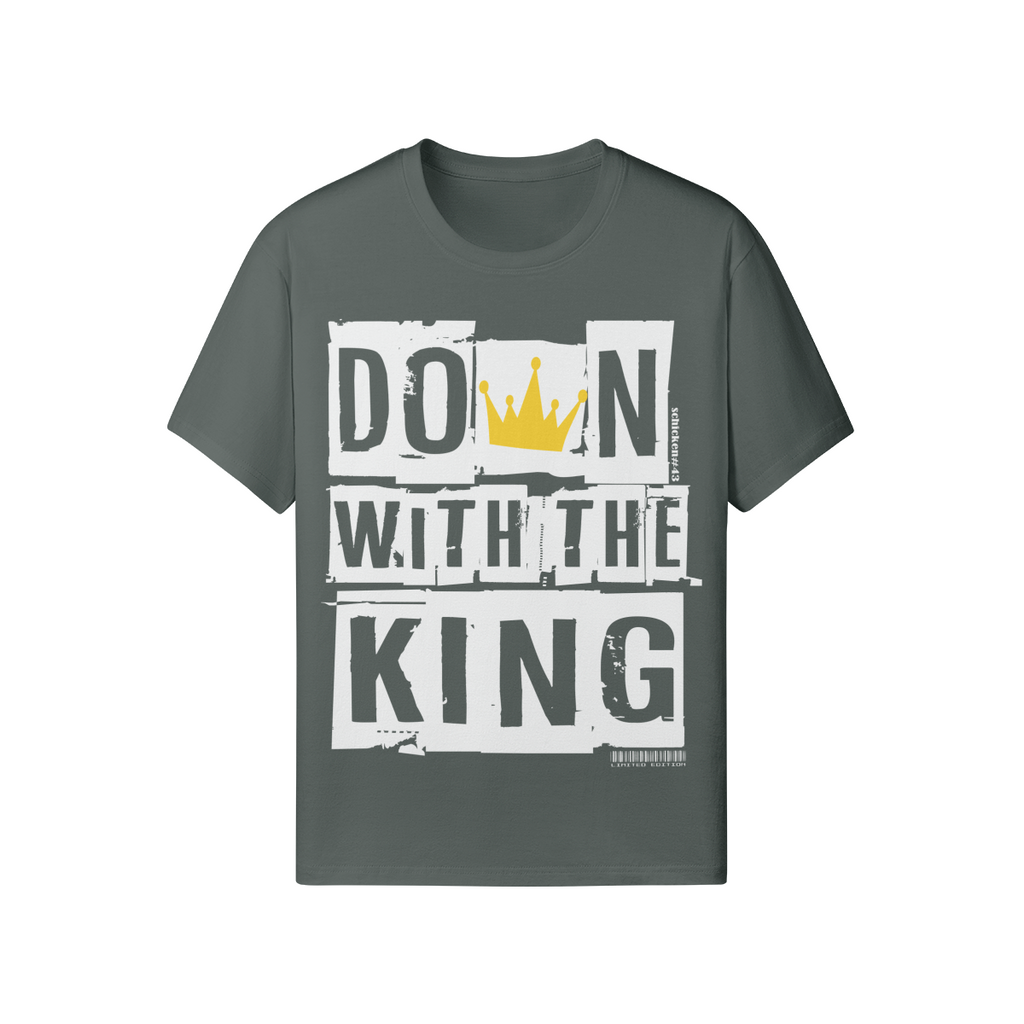 Streetwear T-Shirt „Down with the King“ – Crown Statement Unisex - Beatwear 71