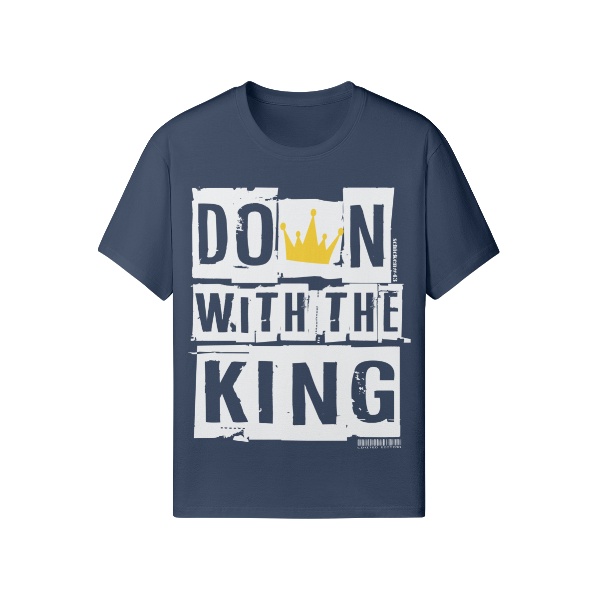 Streetwear T-Shirt „Down with the King“ – Crown Statement Unisex - Beatwear 71