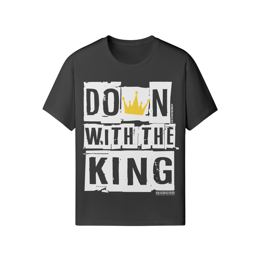 Streetwear T-Shirt „Down with the King“ – Crown Statement Unisex - Beatwear 71