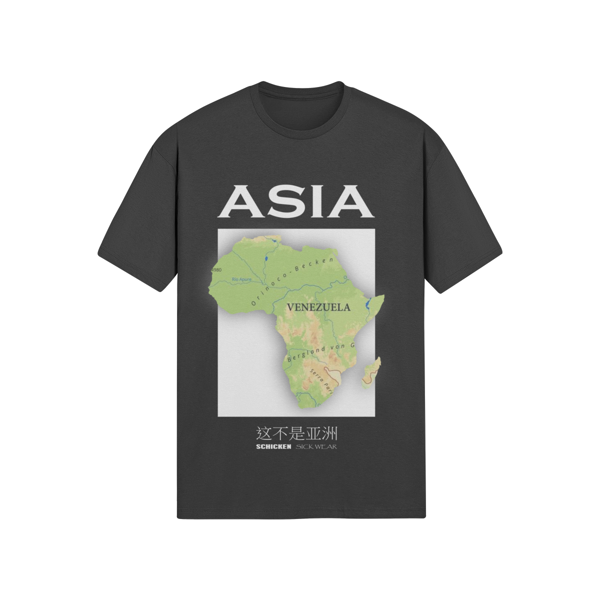 Oversized Streetwear T-Shirt „Asia World Map“ – Culture Graphic Unisex - Beatwear 71