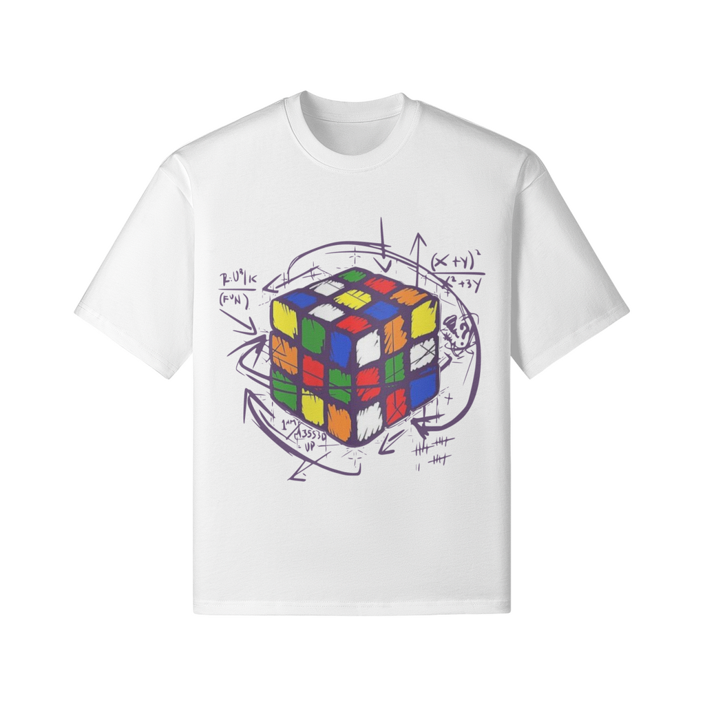 Streetwear T-Shirt „Rubik Cube Mind“ – Nerd Art Unisex - Beatwear 71