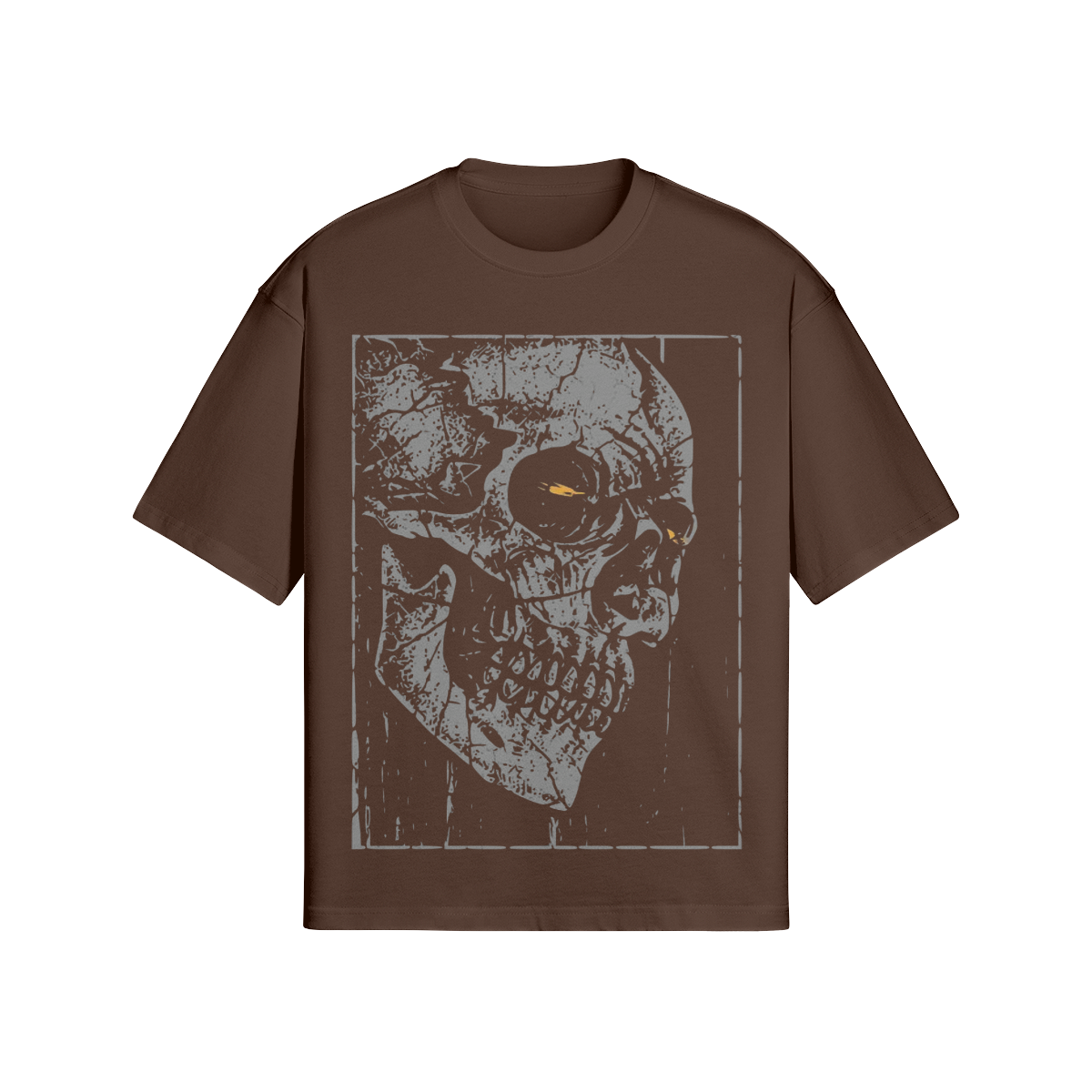 Dunkles Streetwear T-Shirt mit Totenkopf-Design - Vintage Grunge Look - Beatwear 71