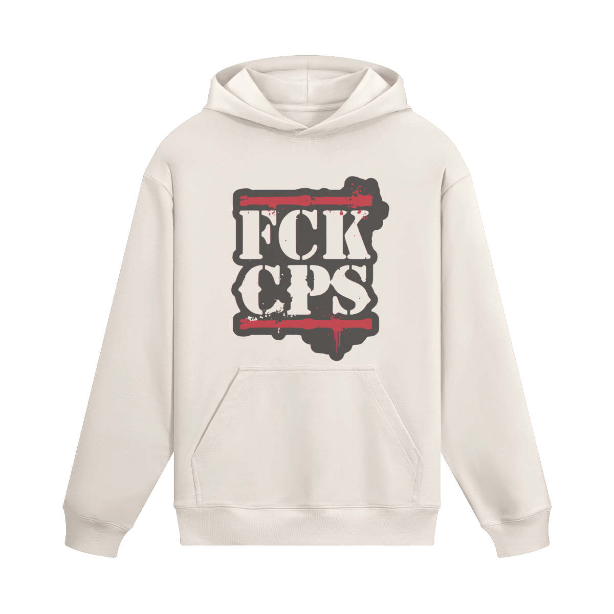 Statement Streetwear Hoodie „FCKCPS“ – Graphic Print Unisex - Beatwear 71
