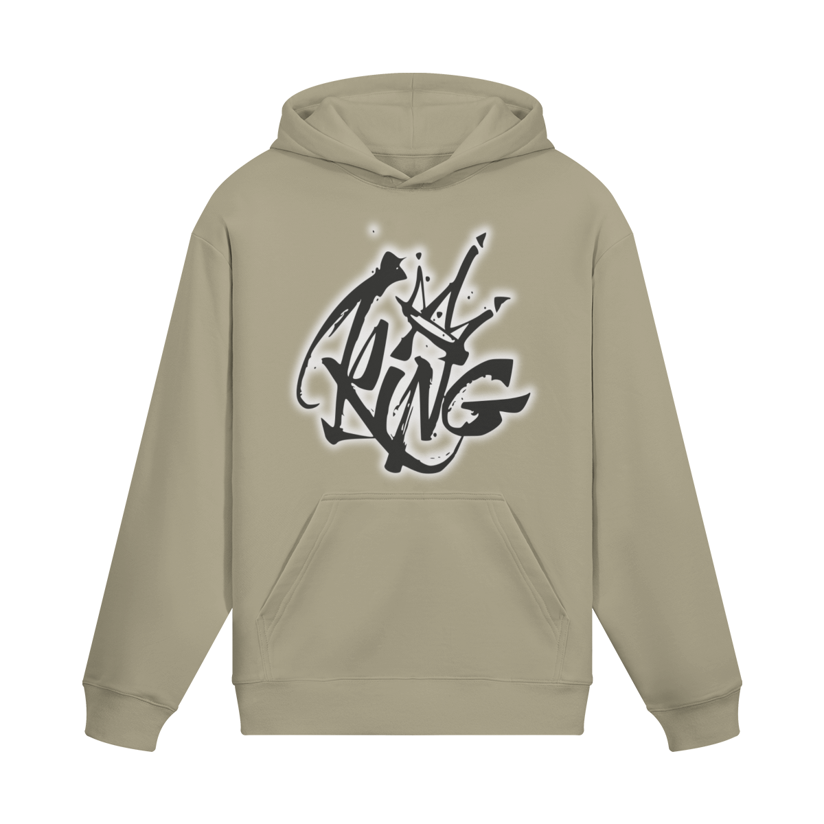 Oversized Streetwear Hoodie „King“ – Graffiti Crown Unisex - Beatwear 71