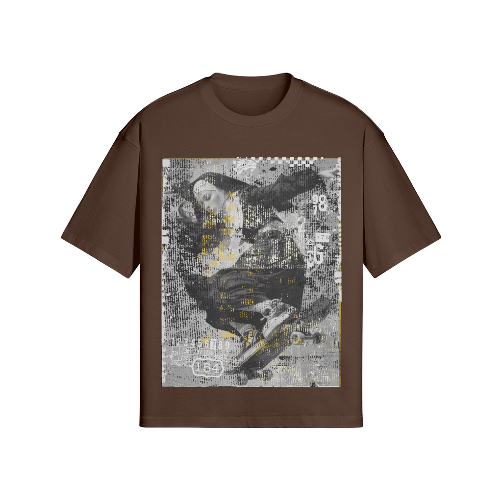 Vintage Grunge T-Shirt "Skate" - Abstrakter Skater-Look Schwarz - Beatwear 71