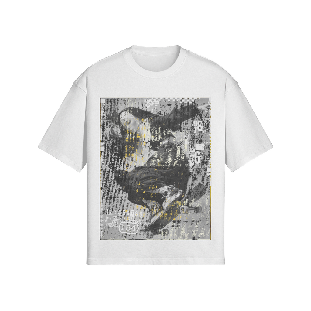 Vintage Grunge T-Shirt "Skate" - Abstrakter Skater-Look Schwarz - Beatwear 71