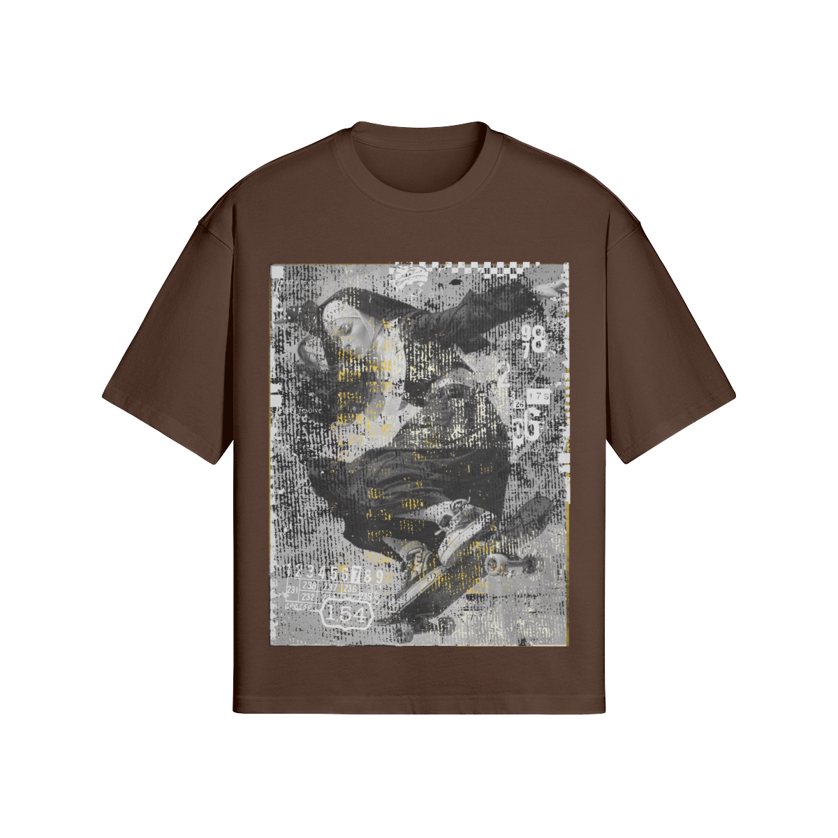 Vintage Grunge T-Shirt "Skate" - Abstrakter Skater-Look Schwarz - Beatwear 71