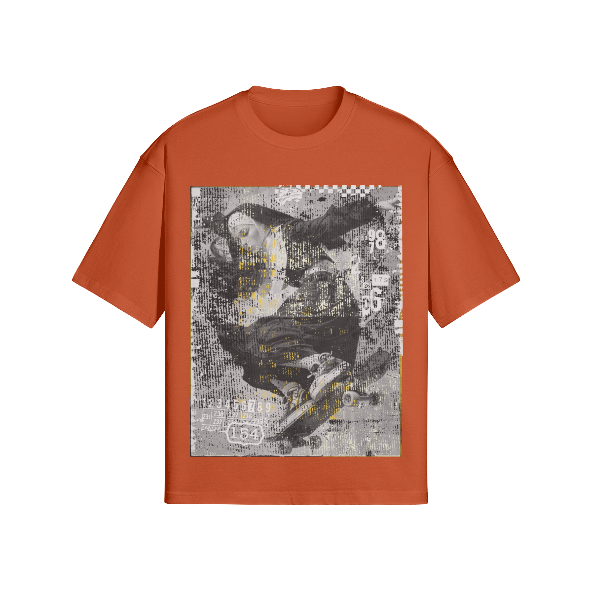 Vintage Grunge T-Shirt "Skate" - Abstrakter Skater-Look Schwarz - Beatwear 71