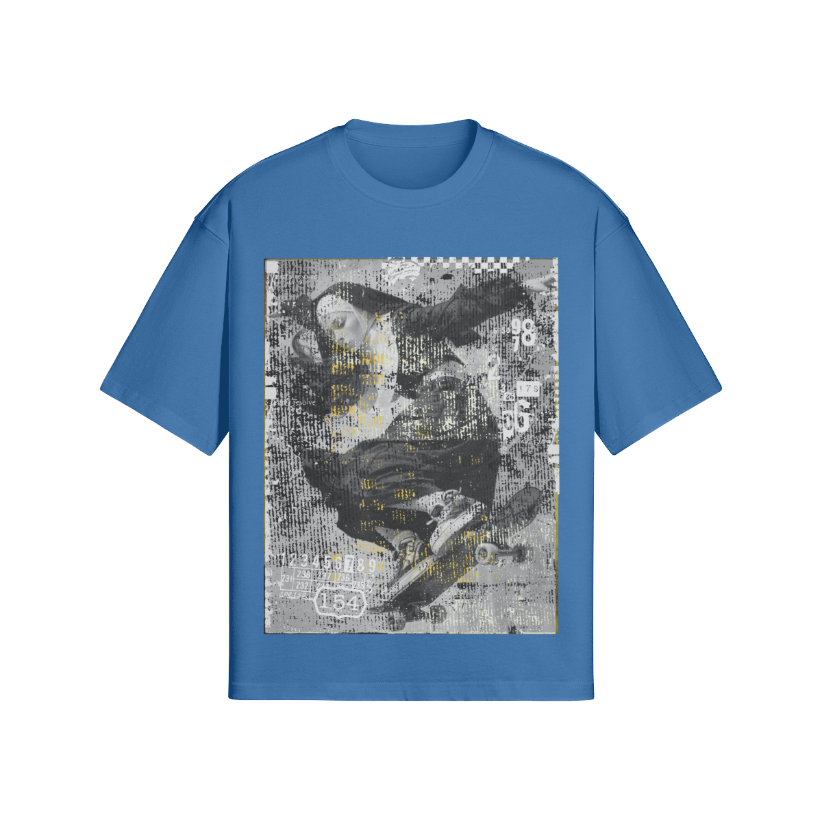 Vintage Grunge T-Shirt "Skate" - Abstrakter Skater-Look Schwarz - Beatwear 71