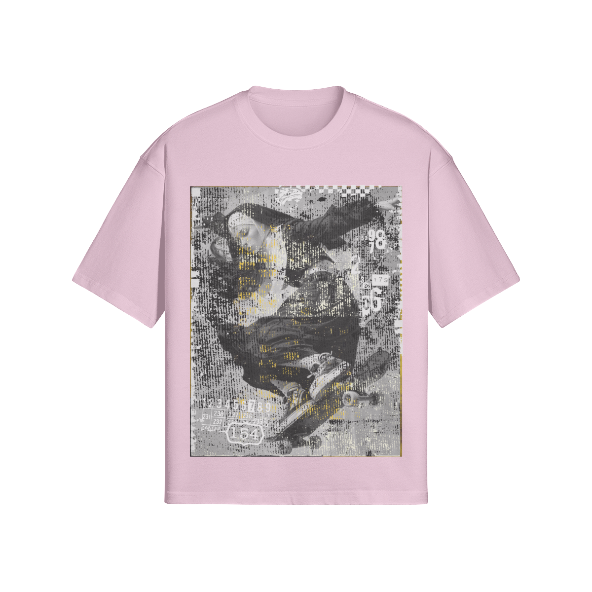 Vintage Grunge T-Shirt "Skate" - Abstrakter Skater-Look Schwarz - Beatwear 71