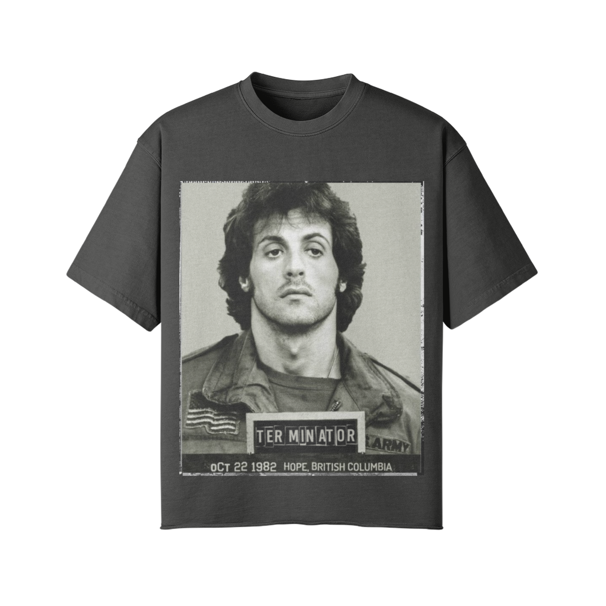 Vintage T-Shirt: Sylvester Stallone "Terminate" - Retro Mugshot Design - Beatwear 71