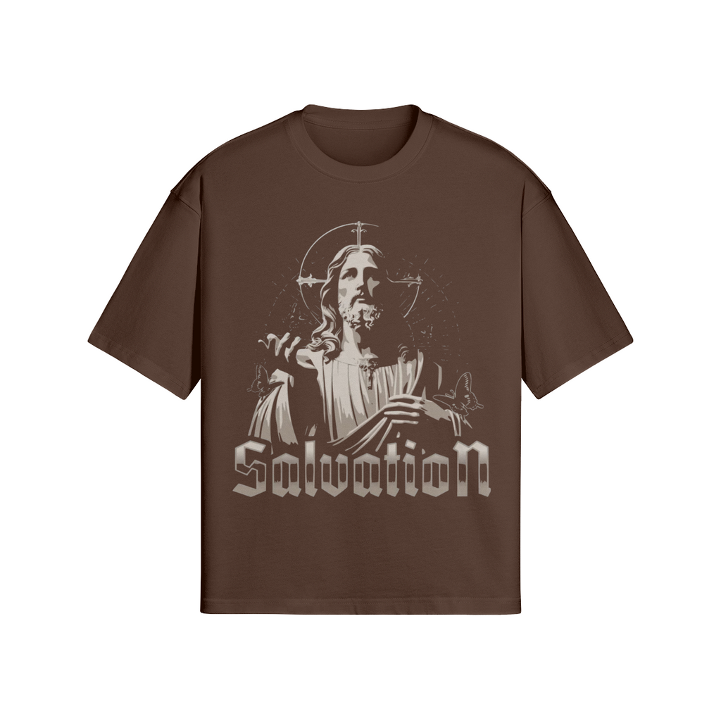 Vintage-Look T-Shirt "Salvation" - Jesus Christus Dunkle Kunst - Unisex - Beatwear 71