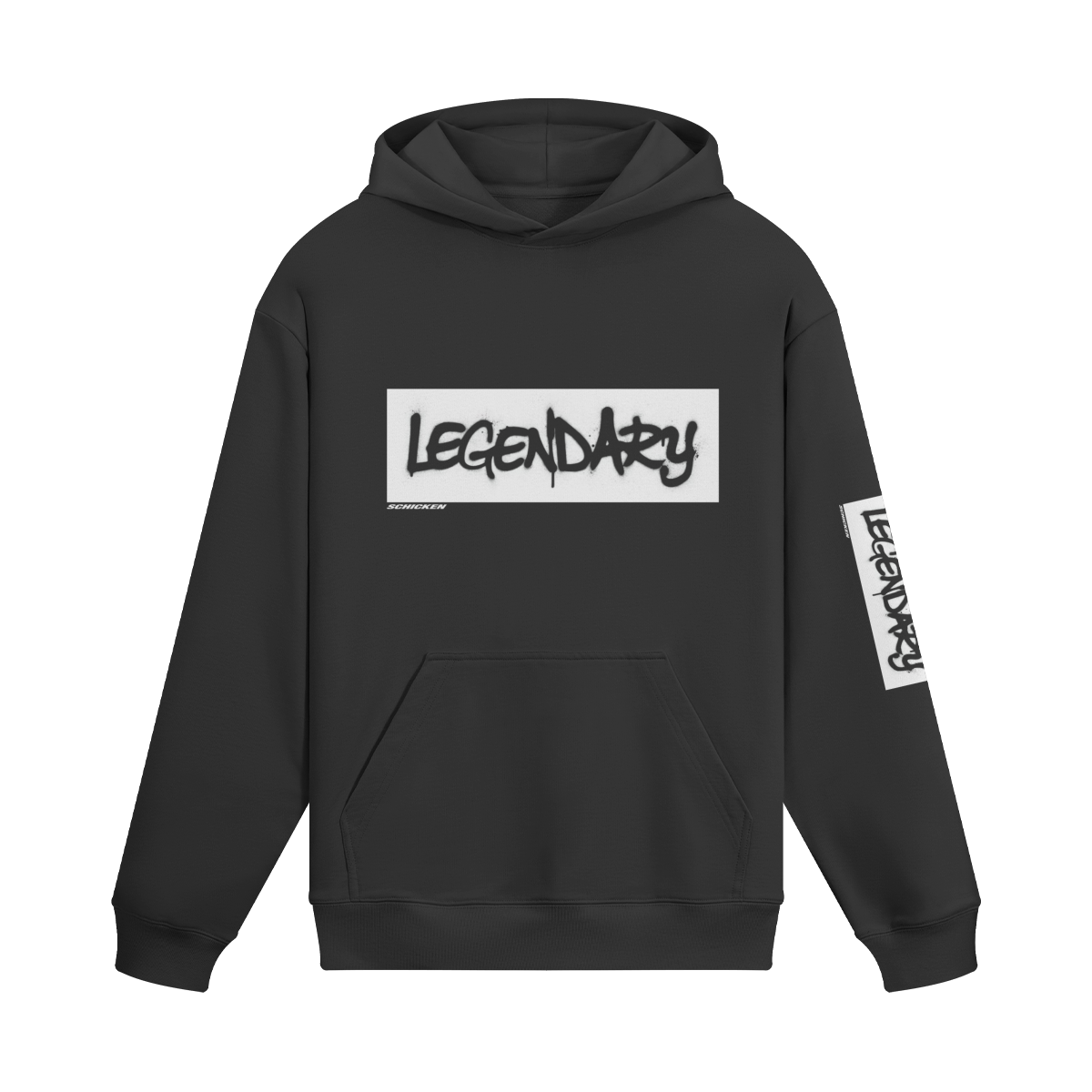 Oversized Streetwear Hoodie „Legendary“ – Logo Print Unisex - Beatwear 71