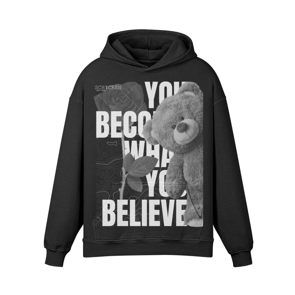 Oversized Streetwear Hoodie „You Become What You Believe“ – Motivational Unisex - Beatwear 71