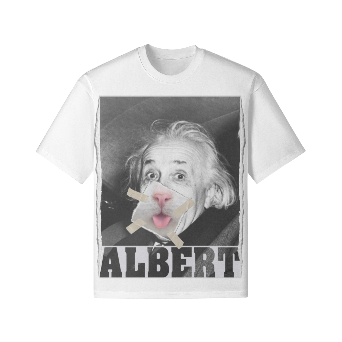 Oversized Streetwear T-Shirt „Albert Einstein“ – Cult Portrait Unisex - Beatwear 71