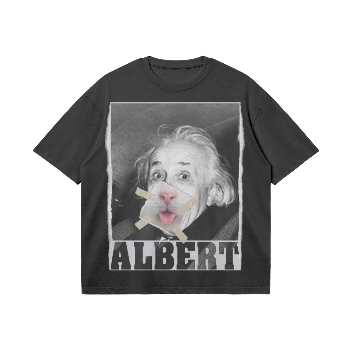 Oversized Streetwear T-Shirt „Albert Einstein“ – Cult Portrait Unisex - Beatwear 71