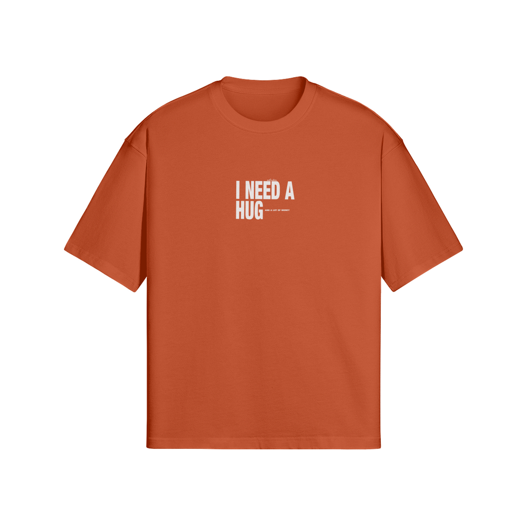 Oversized Streetwear T-Shirt „I Need a Hug“ – Typography Print Unisex - Beatwear 71