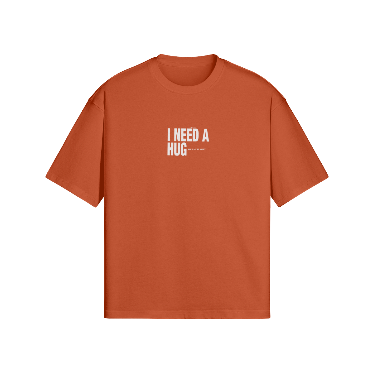 Oversized Streetwear T-Shirt „I Need a Hug“ – Typography Print Unisex - Beatwear 71