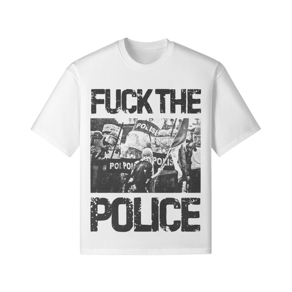 Provokantes Statement T-Shirt: "F*CK THE POLICE" - Protest, Dark Streetwear - Beatwear 71