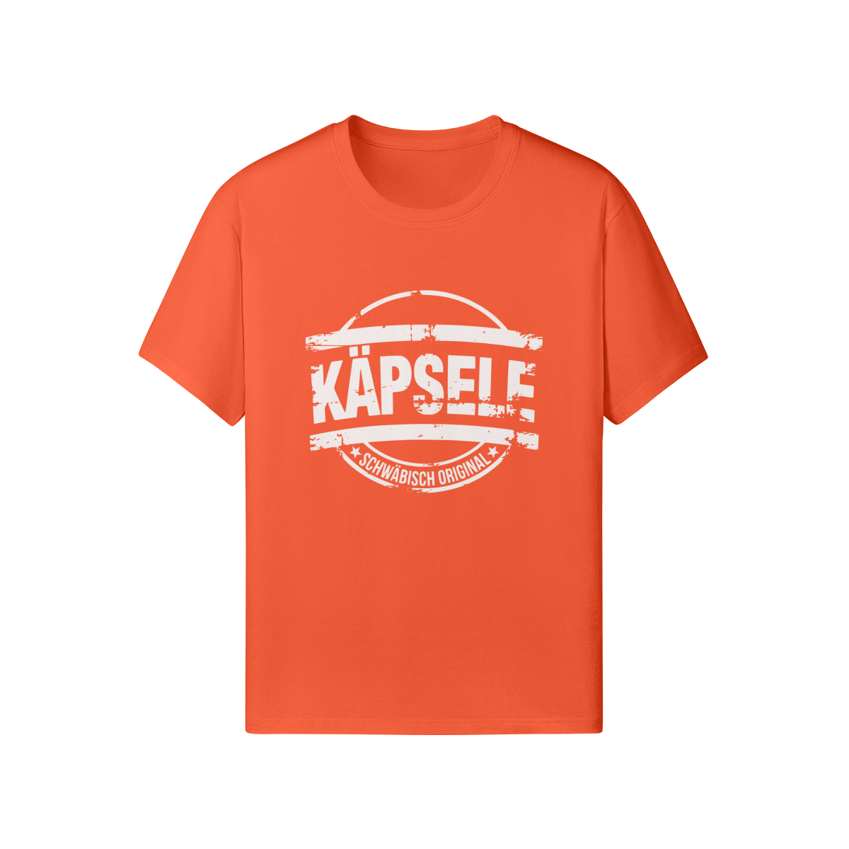 T-Shirt mit Aufdruck "Käpsele - Schwäbisch Original im Stempel-Design