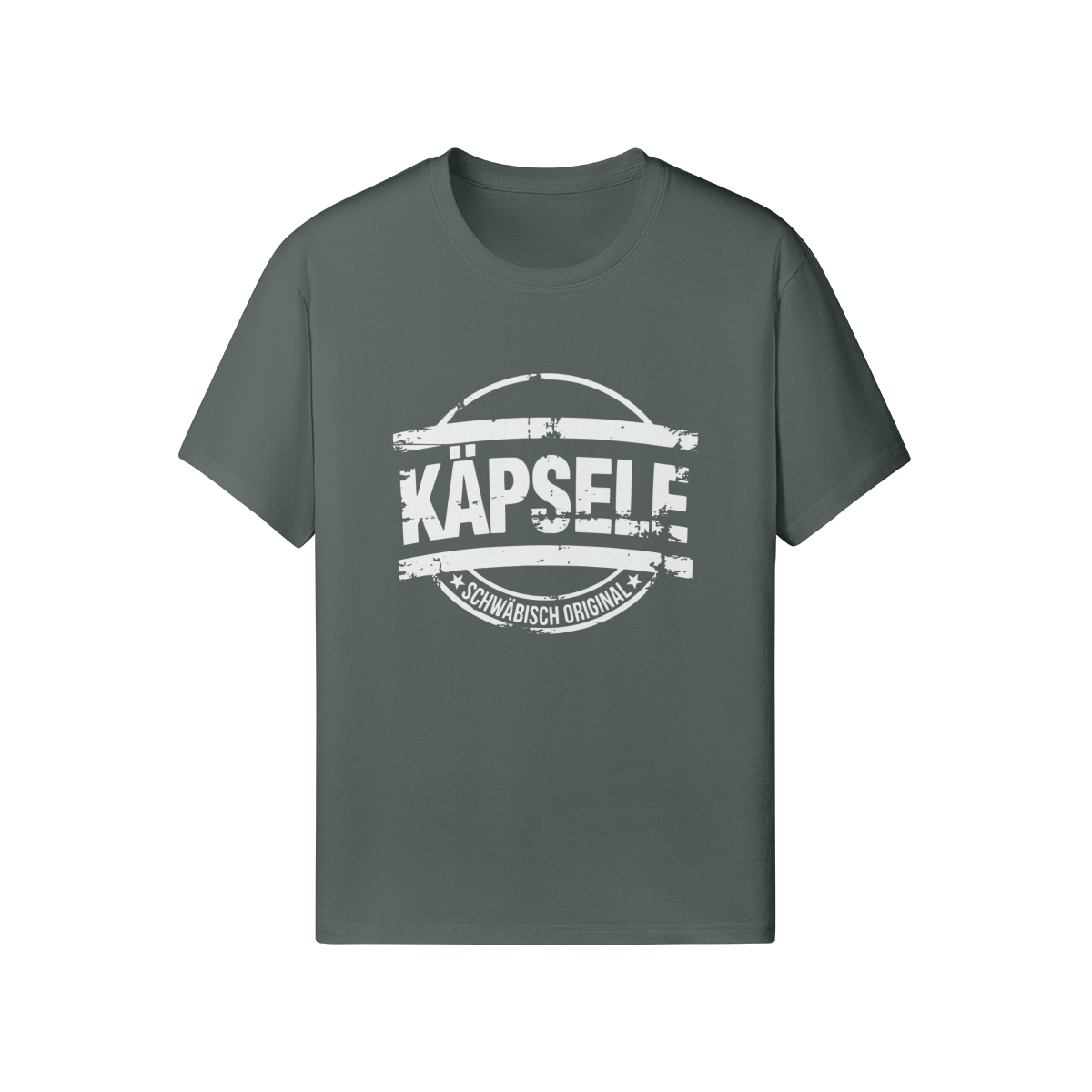 T-Shirt mit Aufdruck "Käpsele - Schwäbisch Original im Stempel-Design
